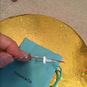 Tiffany wire T bracelet size small $2150 retail